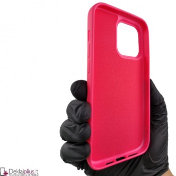Kieto silikono 2 mm.storio dėklas - rūžavas (Apple Iphone 14 Pro Max)